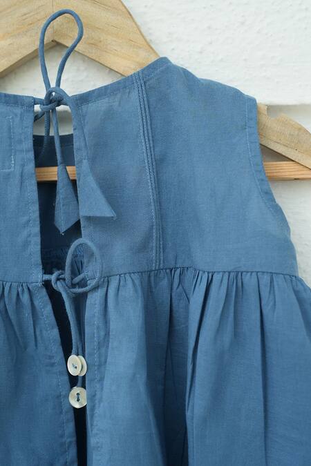 Buy Love The World Today Blue Cotton Sky Top With Tie And Dye Skirt Buy_Love The World Today_Blue Cotton Sky Top With Tie And Dye Skirt