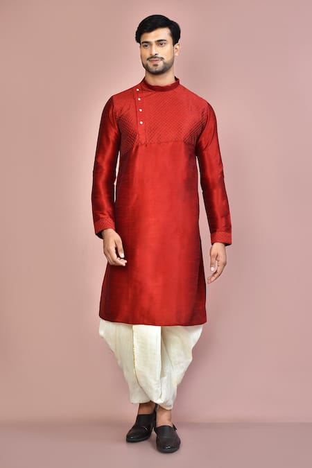 Arihant Rai Sinha Solid Kurta With Contrasting Dhoti Pant 