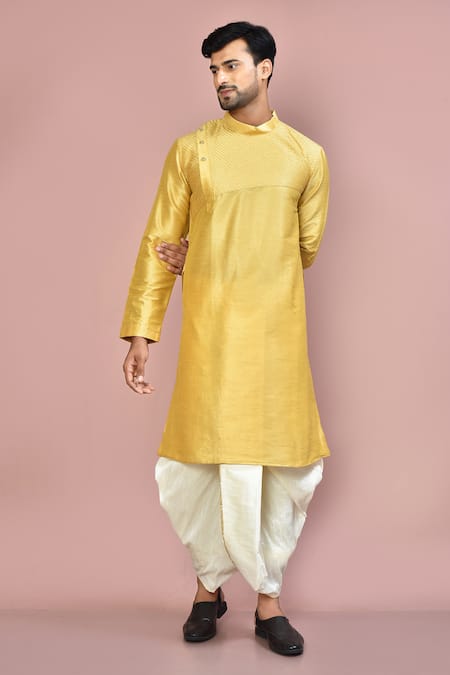 Arihant Rai Sinha Cotton Kurta With Contrasting Dhoti Pant 