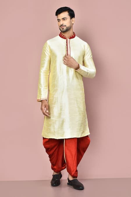 Arihant Rai Sinha Plain Kurta With Contrasting Dhoti Pant 