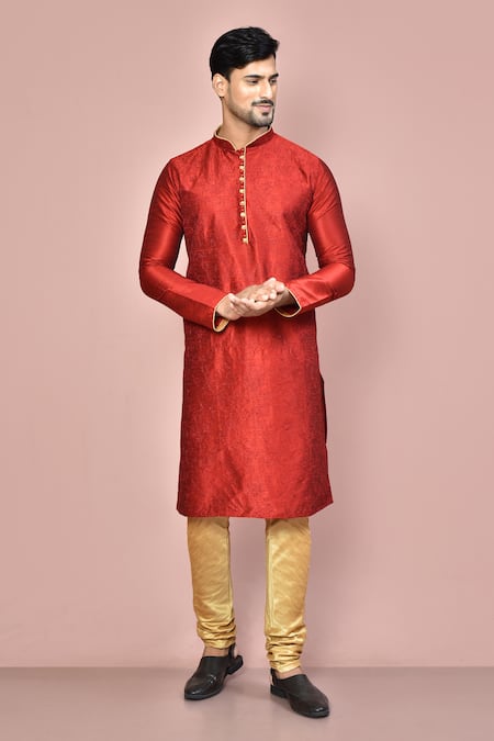 Arihant Rai Sinha Tonal Floral Thread Embroidered Kurta Set 