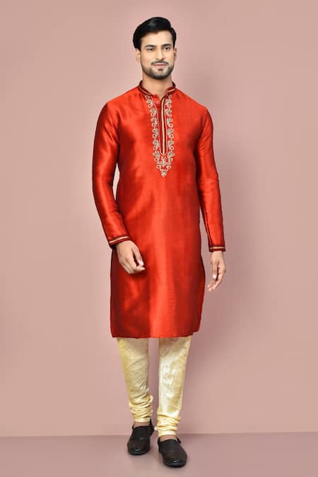 Arihant Rai Sinha Embroidered Long Sleeve Kurta & Pant Set 