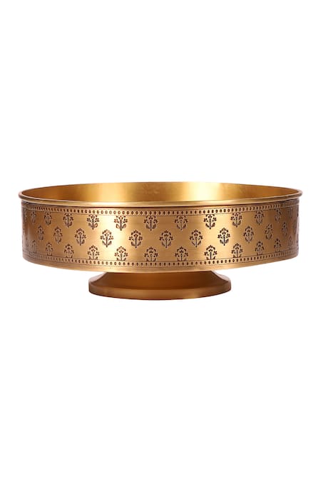 Nakshikathaa - Homeware Brass Fruit Bowl 