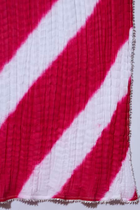 Shetab Kazmi_Fuchsia Cotton Pearls, Gota Patti, Cut Work Aari Embroidered Kurta Palazzo Set _at_Aza_Fashions