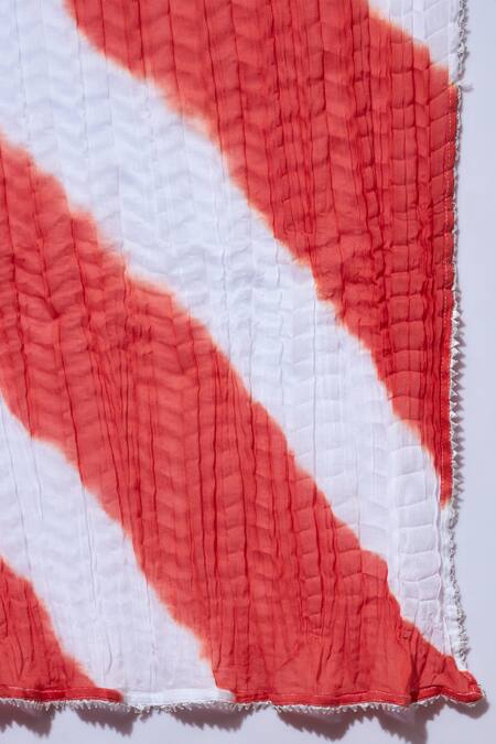 Buy_Shetab Kazmi_Orange Cotton Pearls, Gota Patti Round Neck Aari Embroidered Kurta Sharara Set 