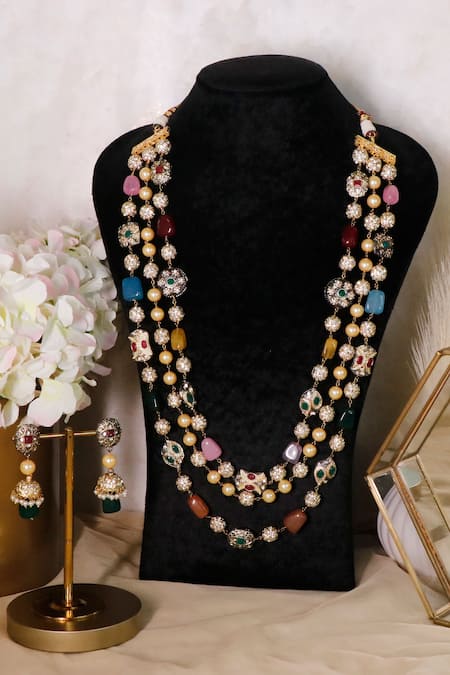 Buy Multi Bead & Coin Layered Long Necklace - Accessorize India