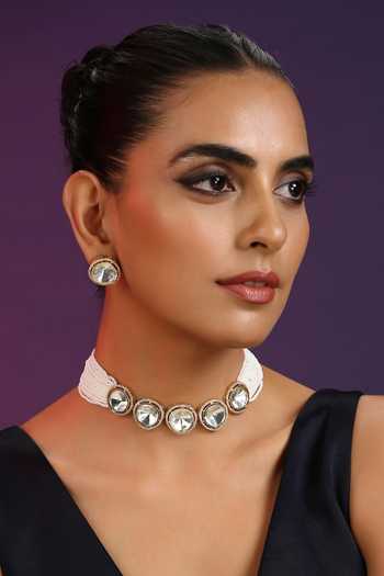 Swabhimann Polki & Pearl Embellished Choker Set 