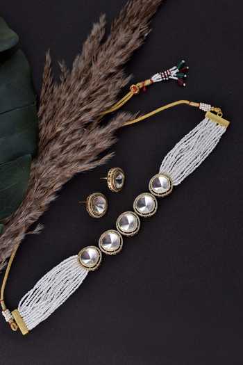 Swabhimann Polki & Pearl Embellished Choker Set 