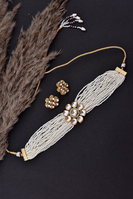 Swabhimann Floral Embellished Choker Set 