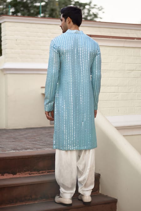Ankit V Kapoor Yasir Mirror Embroidered Kurta Set