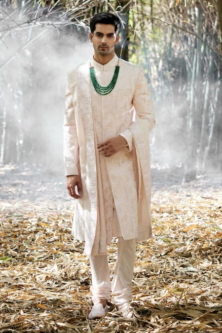 Ankit V Kapoor Zahid Thread Embroidered Sherwani Set 