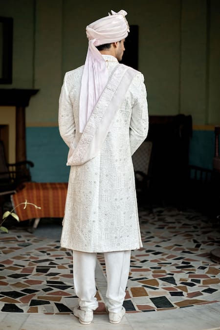 Ankit V Kapoor Feroz Thread Embroidered Sherwani Set 