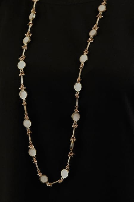 House Of Tuhina Enamelled Bead Long Necklace 
