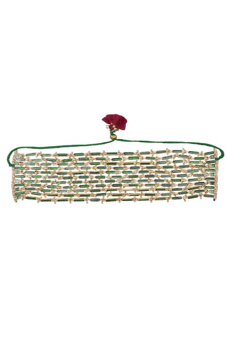 House Of Tuhina Glass Enamel Link Choker Necklace 