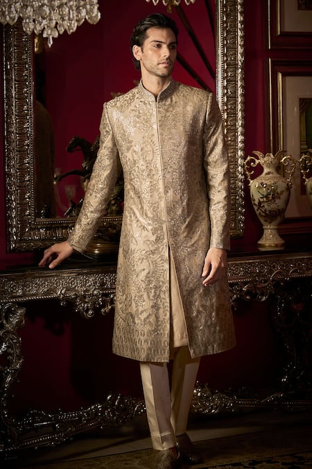 Seema Gujral Floral Embroidered Sherwani Set 