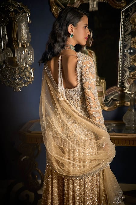 Seema Gujral Cut Dana & Sequin Embroidered Kurta Sharara Set 