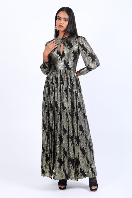 Swatee Singh Sequins Embroidered Dress 