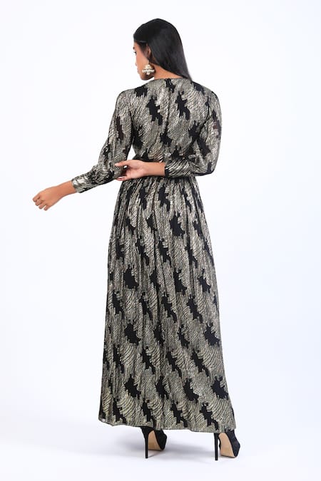 Swatee Singh Sequins Embroidered Dress 