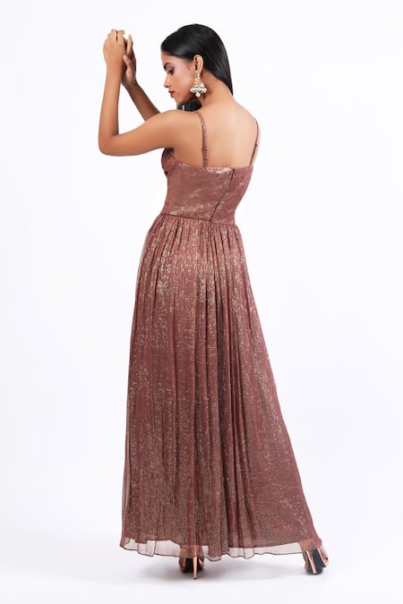 Swatee Singh Strappy Sleeve Dress 