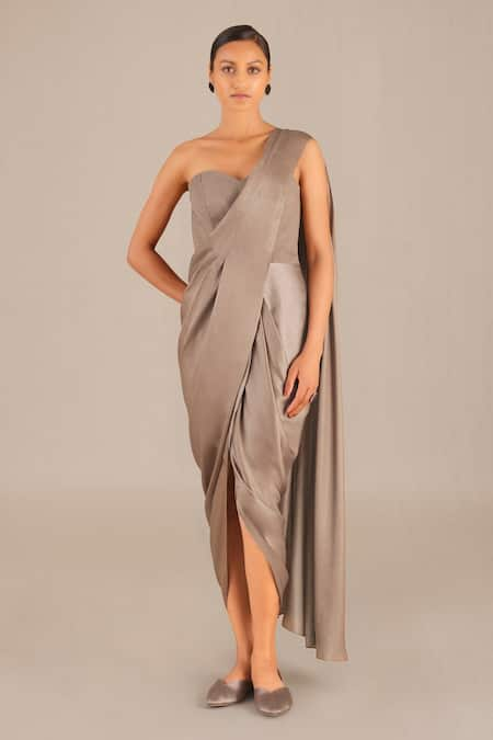 AMPM Lila Pre-Draped Cord Work Saree 