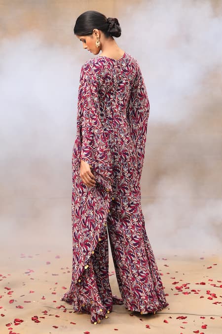 Floral batwing jumpsuit online