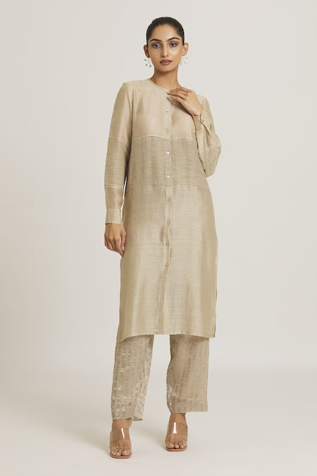 Urvashi Kaur Button Down Straight Tunic 