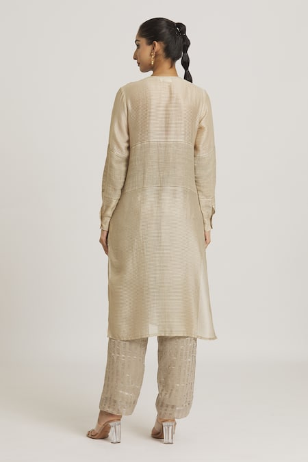 Urvashi Kaur Button Down Straight Tunic 
