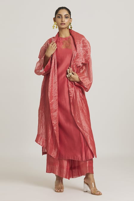 Urvashi Kaur Asymmetric Overlay Jacket 