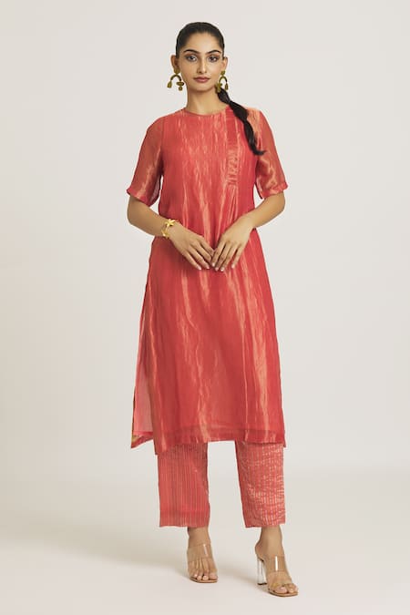 Urvashi Kaur Chanderi Silk Tunic 