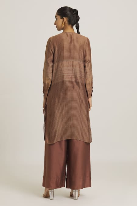 Urvashi Kaur Chanderi Silk Woven Tunic 