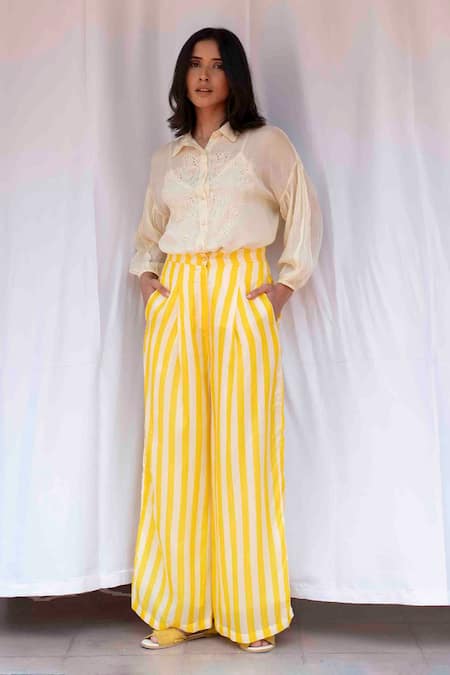 Ayaka Striped High Waist Trouser 