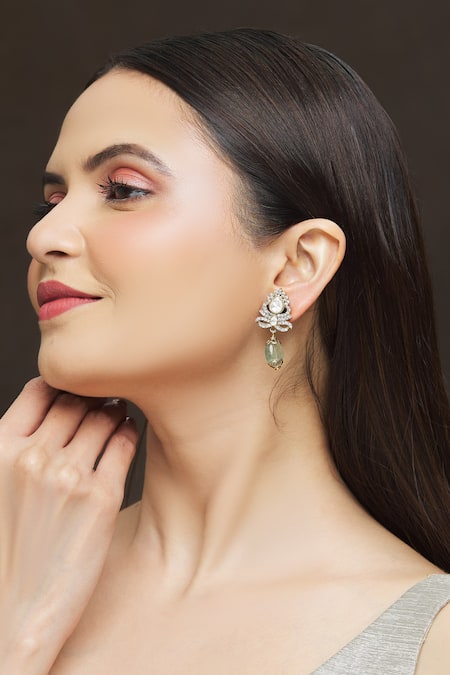 Ivorine Polki Embellished Earrings 