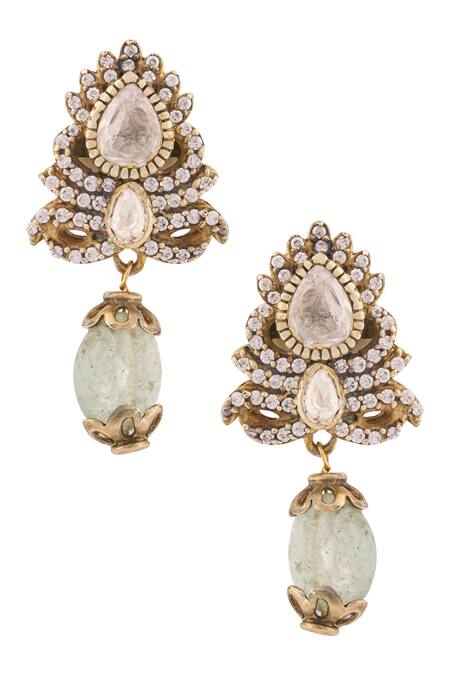 Ivorine Polki Embellished Earrings 