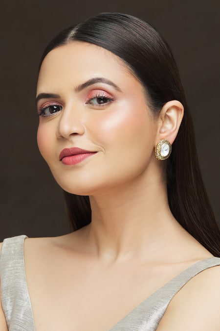 Ivorine Oval Shaped Studs 