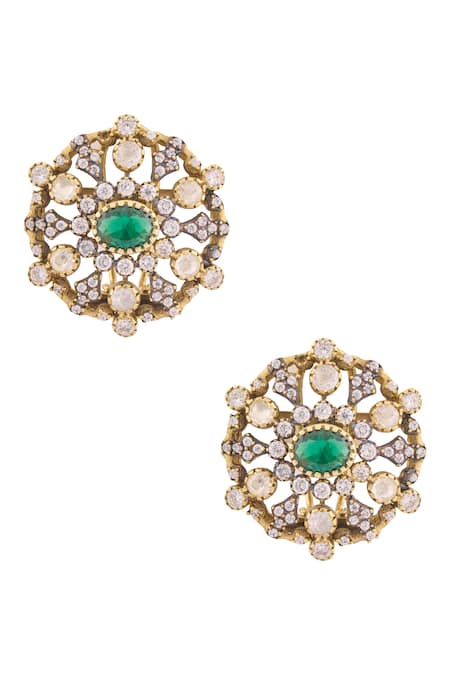 Ivorine Stone Embellished Studs 