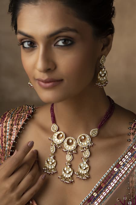 Paisley Pop Kundan Necklace Set 