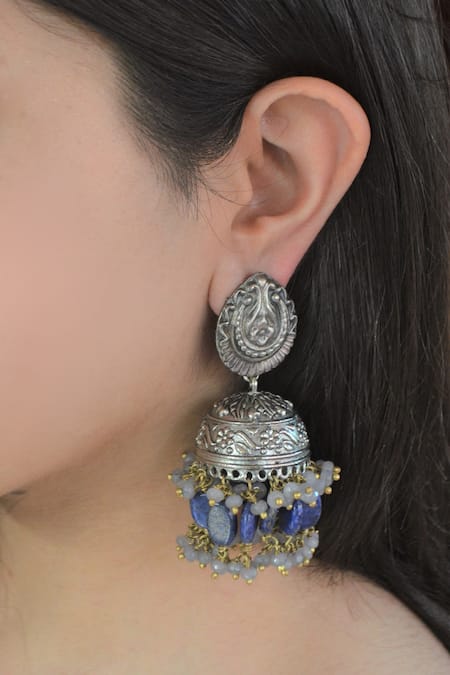 Heer-House Of Jewellery Stone Drop Jhumkis 