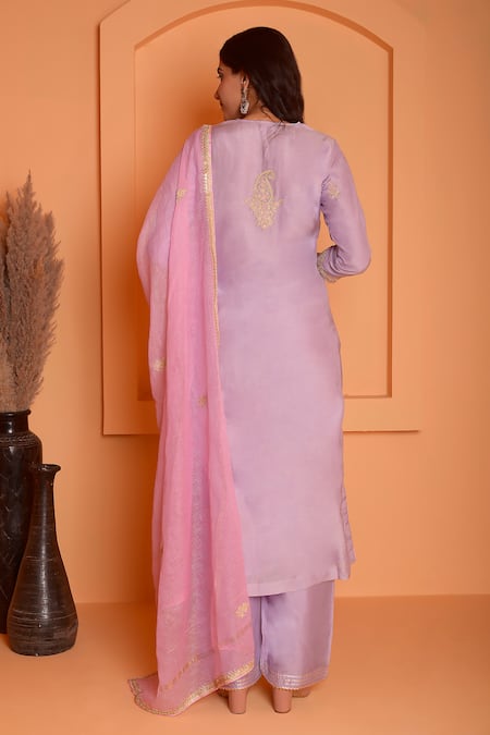 Abbaran Floral Bud Dori Kurta Palazzo Set 