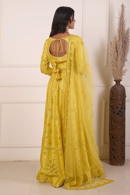 Abbaran Mirror Work Lehenga Choli Set 