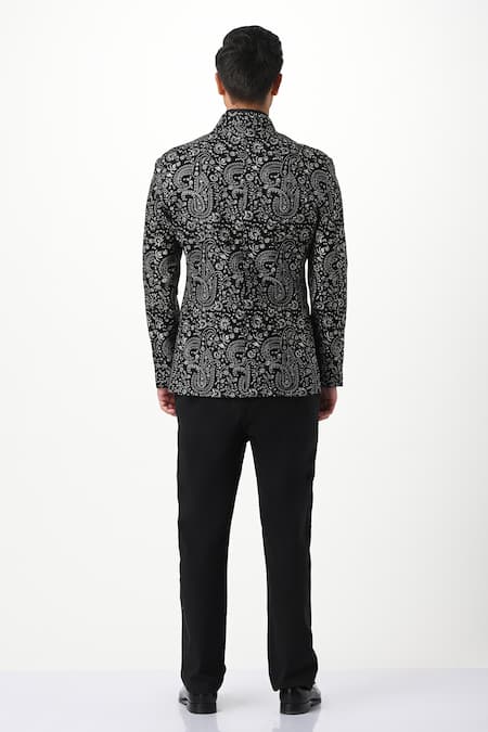 Taroob Paisley Embroidered Bandhgala 