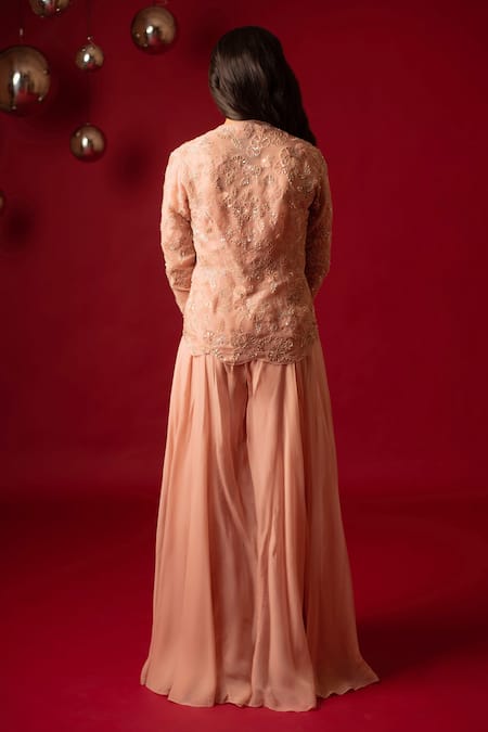 Decemberbyvivek Hand Embroidered Jacket Pant Set 