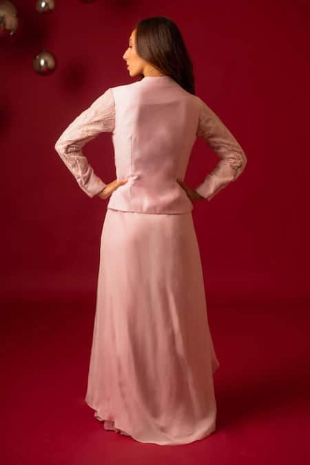 Decemberbyvivek Hand Embroidered Short Jacket Pant Set 