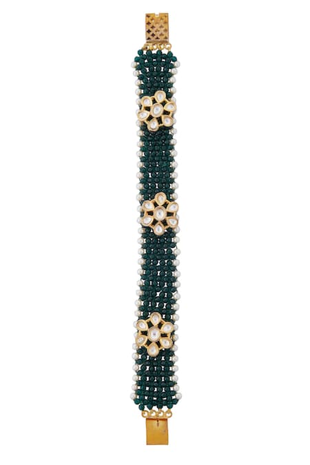 Moh-Maya By Disha Khatri Floral Kundan Bracelet 