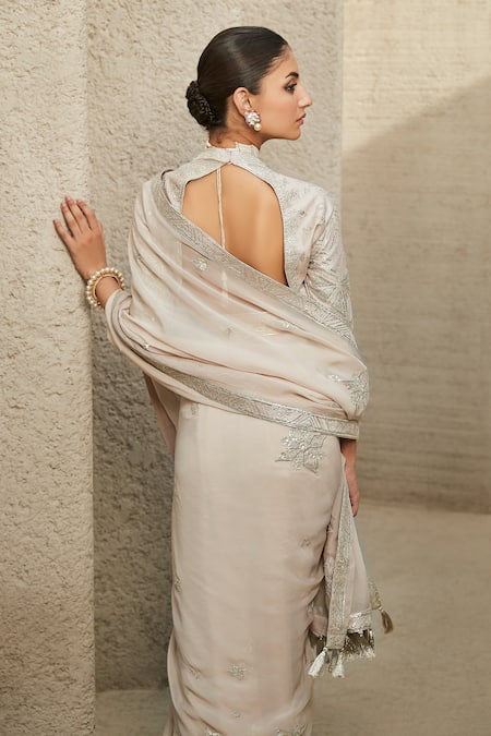 Matsya Dream Border Embroidered Saree With Blouse 