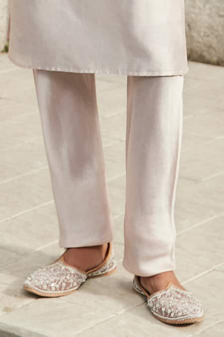 Shop Matsya Pink Chanderi Pure Straight Kurta Set Online at Aza Fashions Shop_Matsya_Pink Chanderi Pure Straight Kurta Set _Online_at_Aza_Fashions