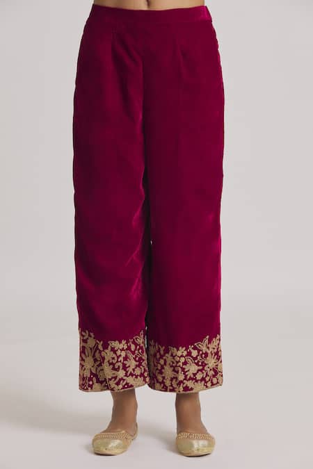 Rahul Singh Blue Velvet Zari, Sequins, Embroidery Mandarin A-line Kurta And Pyjama Set at Aza Fashions Rahul Singh_Blue Velvet Zari, Sequins, Embroidery Mandarin A-line Kurta And Pyjama Set _at_Aza_Fashions