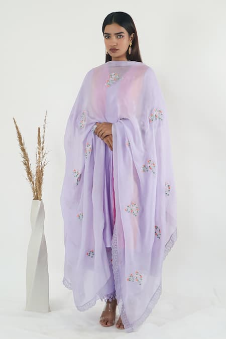 Shop Mangalmay By Aastha Multi Color Anarkali Chanderi Silk Rainbow Kulfi Layered Pant Set Online at Aza Fashions Shop_Mangalmay By Aastha_Multi Color Anarkali Chanderi Silk Rainbow Kulfi Layered Pant Set _Online_at_Aza_Fashions