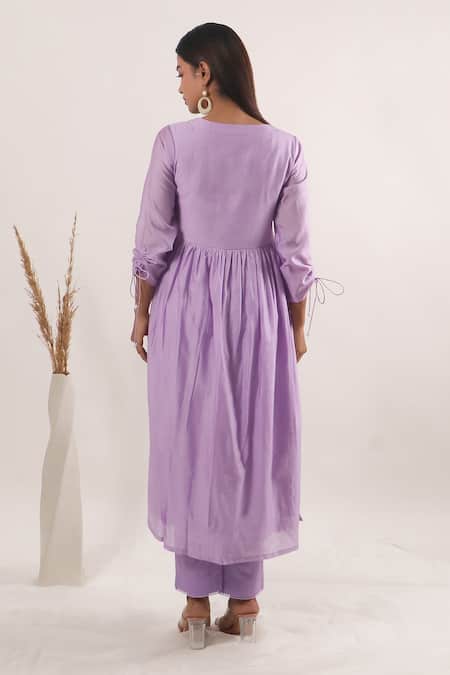 Mangalmay By Aastha Colour Block Chanderi Silk Anarkali With Pant 