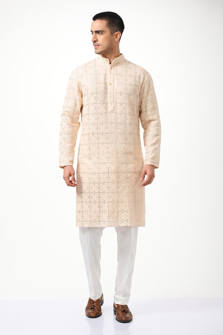 Taroob Sequin & Chikankari Work Kurta Set 