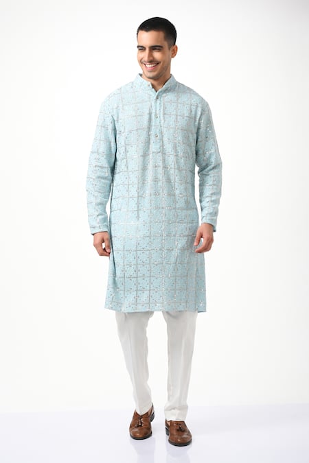 Taroob Chikankari & Sequin Work Full Sleeve Kurta Set 